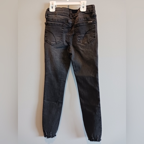 Joes Jeans Girls Size 14/Black Washed Mid Ride with Frayed Angled Ankles NWOT - Picture 2 of 5